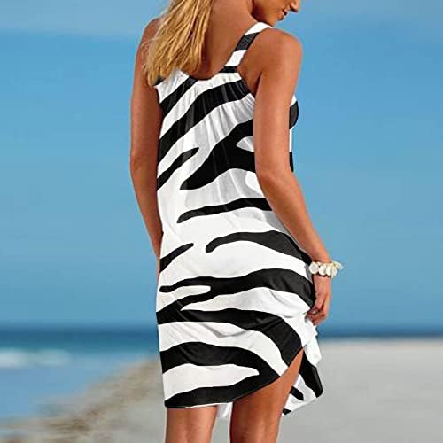FQZWONG Midi Elbiseler Kadınlar için Yaz Zarif Plaj Tatil bir Çizgi Güneş Elbiseler Moda Tatil Kulübü Dışarı Çıkmak Tatil