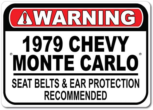1979 79 Chevy Monte Carlo Emniyet Kemeri Tavsiye Hızlı Araba İşareti, Metal Garaj İşareti, Duvar Dekoru, GM Araba İşareti-10x14