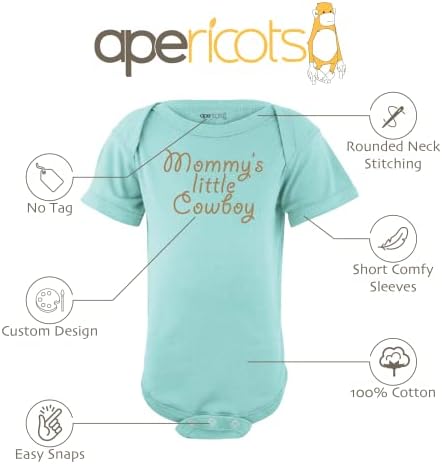 Apericots Sevimli Bebek Kısa Kollu Bodysuit, %100 Pamuk: Bununla Kuvvet Güçlüdür (0-18 ay)