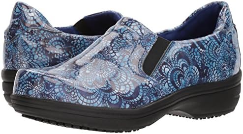 Easy Works Kadın Bağlama Sağlık Profesyonel Ayakkabı, Mavi Mozaik pa, 12 Geniş