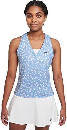 Nike Court Kadın Dri-FİT Zafer Baskılı Tenis Tankı (Alüminyum) Orta Boy