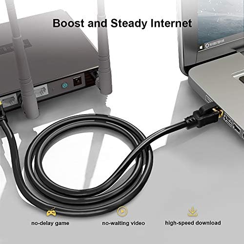 CAT8 Ethernet Kablosu 6FT, Yüksek Hızlı 40Gbps 2000MHz SFTP İnternet Ağı LAN Tel Kablolar, Yönlendirici, Modem, PC, Anahtarlar,