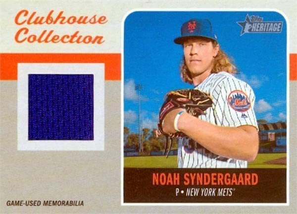 Noah Syndergaard oyuncu yıpranmış forması yama beyzbol kartı (New York Mets) 2019 Topps Miras Clubhouse Koleksiyonu CCRNS-MLB