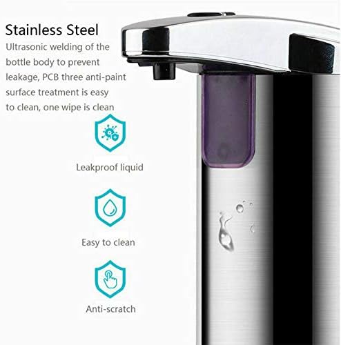 HIOD 250 ml Paslanmaz Çelik Otomatik Sabunluk Handsfree Otomatik IR Akıllı Sensör Fotoselli sıvı sabun dağıtıcısı,