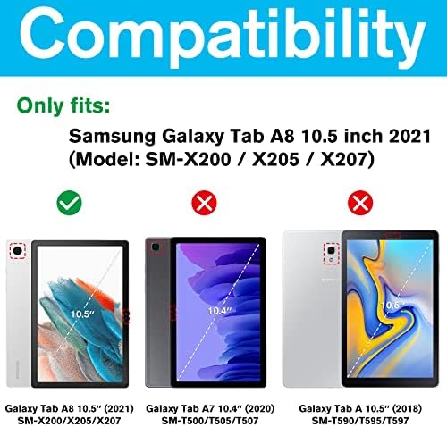 ProCase 2 Paket Galaxy Tab A8 10.5 Ekran Koruyucu X200 X205 X207, temperli Cam Ekran Filmi Koruyucu için 10.5 İnç Samsung
