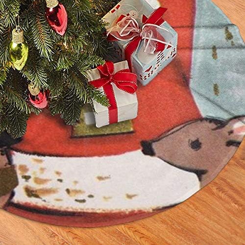 LVeShop Noel Baba Geyik Noel Ağacı Etek Lüks Yuvarlak Kapalı dış mekan matı Rustik Noel Ağacı Tatil Süslemeleri（30/36/48