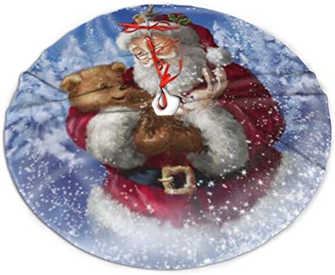 LVeShop Noel Baba Ayı Noel Ağacı Etek Lüks Yuvarlak Kapalı dış mekan matı Rustik Noel Ağacı Tatil Süslemeleri（30/36/48 Üç