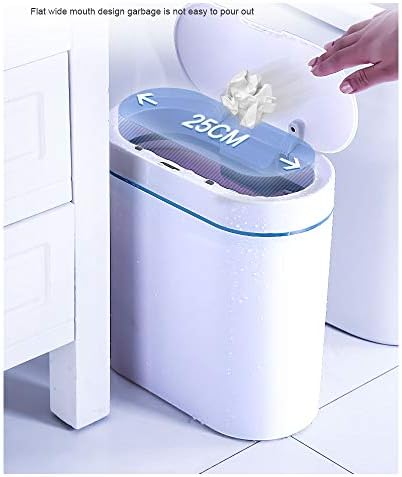 UXZDX CUJUX Akıllı sensörlü çöp kovası Can Elektronik Otomatik Ev Banyo Tuvalet Su Geçirmez Dar Dikiş Sensörü Kutusu (Renk: