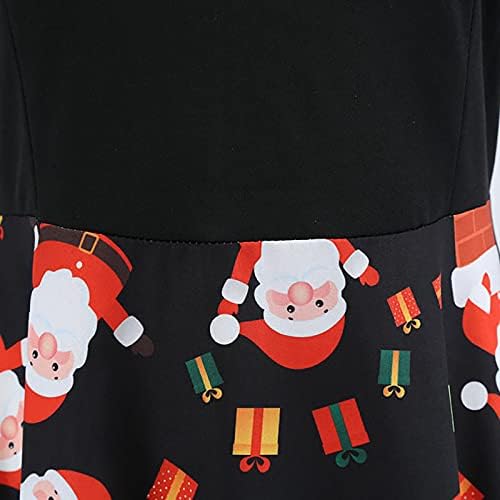 lcepcy Vintage Elbise Kadınlar için Kış Noel Artı Boyutu Uzun Kollu Patchwork Parti Elbiseler Kapüşonlu Pelerin Cosplay Kıyafetler
