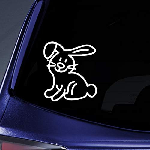 Satınalma Max Çıkartmaları-Benim Aile Araba Sopa Şekil Pet Hayvan Tavşan Tavşan Sticker Çıkartma Dizüstü Araba Dizüstü 6