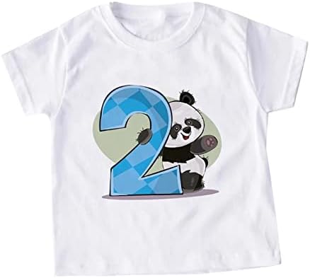 Basketbol Kol Çocuk Yürümeye Başlayan Erkek Kız Yaz Kısa Kollu Panda Karikatür Baskılar T Shirt Üstleri Dış Giyim Yürümeye
