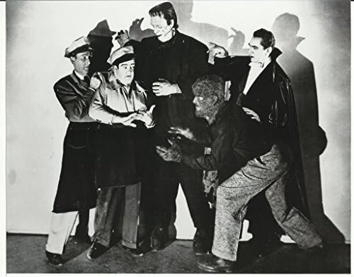 Abbott ve Costello Bela Lugosi Dracula rolünde Frankenstein rolünde Glenn Strange ve Kurt Adam rolünde Lon Chaney Jr. 8x10