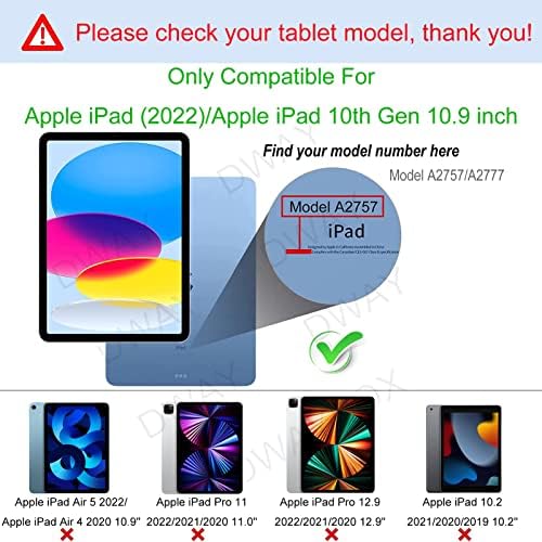 DWaybox Kılıf Apple iPad 2022 / iPad 10th Gen 10.9 inç, [Çocuk Dostu ] Dahili Kalem Tutucu ve Sevimli Baykuş Kickstand ile