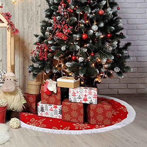 Noel ağacı etek Noel Noel ağacı Mat Püskül tatil parti ev dekorasyonu ile 30×30