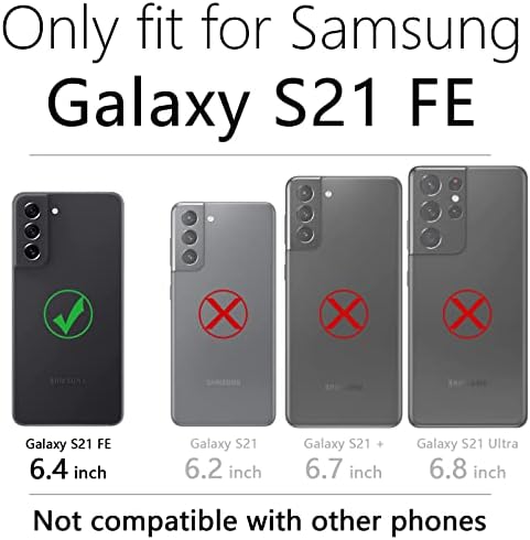 Hensınple samsung kılıfı Galaxy S21 FE 6.4 inç【Ekran Koruyucu Olmadan】, Samsung kılıfı S21 FE Ağır Defender Darbeye Dayanıklı