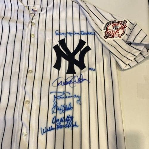 Derek Jeter Don Mattingly New York Yankees Kaptanları İmzalı Forma JSA COA İmzalı MLB Formaları