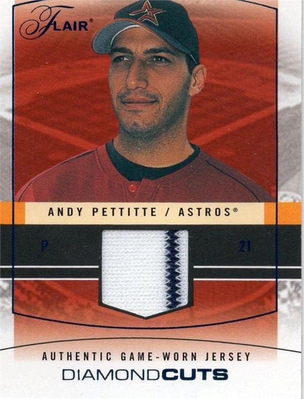 Andy Pettitte oyuncu yıpranmış forması yama beyzbol kartı (Houston Astros) 2004 Fleer Yetenek Elmas Kesim DCANP 238/250-MLB