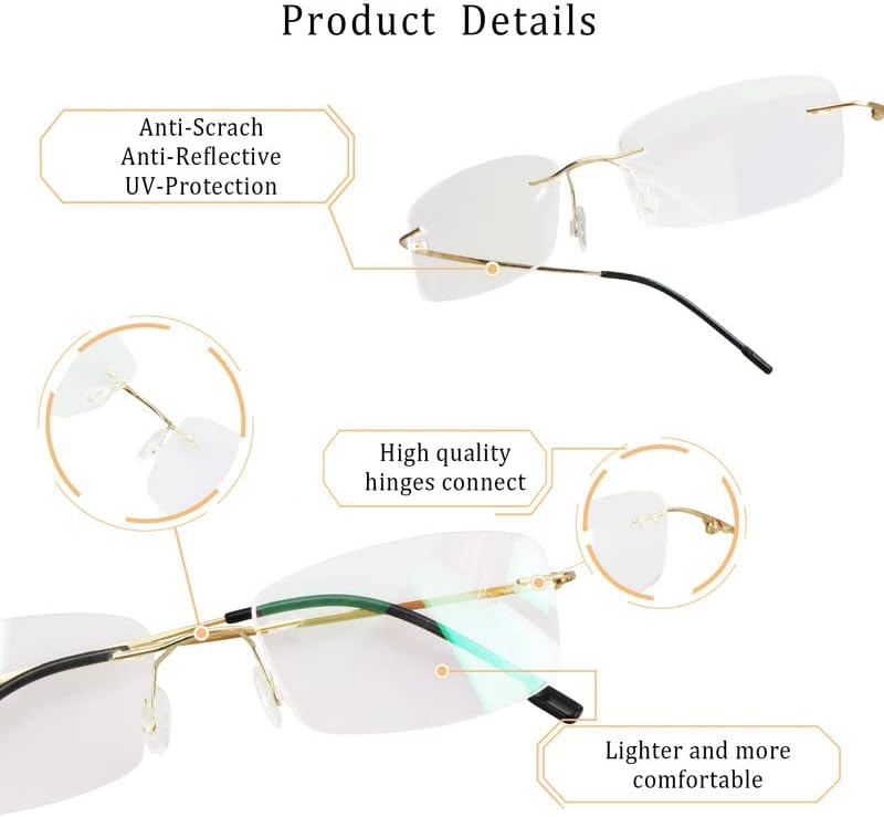 LifeArt mavi ışık engelleme gözlükleri, bilgisayar okuma gözlükleri, Anti mavi ışınlar, Göz yorgunluğunu Azaltır, Elmaslı