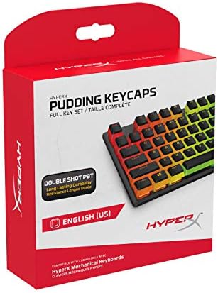 HyperX Alaşım Origins Çekirdek-Kırmızı Anahtarı + HyperX Puding Keycaps-Siyah