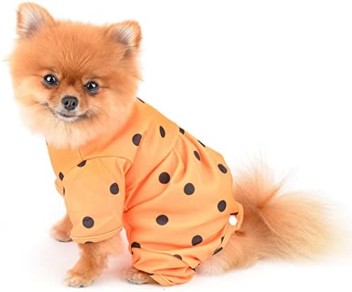 PAİDEFUL Küçük Köpek Tulum Polka Dot Bahar Yaz Tam Vücut Sevimli Pijama Yumuşak Rahat Köpek Giysileri Nefes Kediler Kostüm,