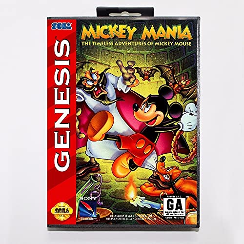 Samrad Mickey Mania Zamansız Maceraları Mickey Mouse 16 Bit MD Oyun Kartı İçin Perakende Kutusu İle Sega Mega Sürücü Genesis