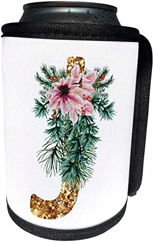Altın Parıltılı Noel'in 3dRose Pembe Atatürk Çiçeği Görüntüsü. - Şişe Sargısını Soğutabilir (cc-371635-1)