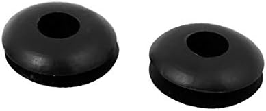 Yeni Lon0167 100 ADET 4mm İç Çap Çift Taraflı Kauçuk Tel Grommets Conta Halkası Kablo Koruyucu Siyah(100 ADET 4mm İç Çap