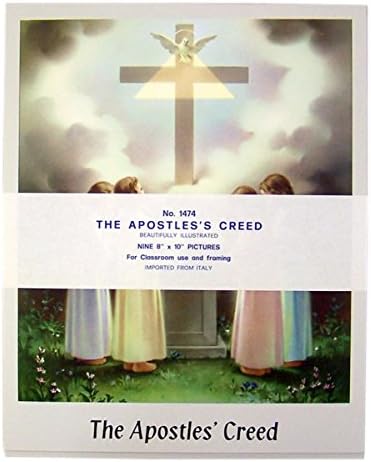 SUPGUDER Apostle's Creed Resimli Kart Stoğu Poster Seti, 9 Adet, 10 inç SUPGUDER Apostle's Creed Resimli Kart Stoğu Poster