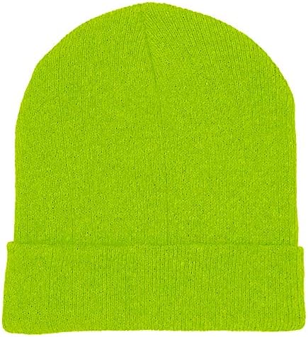 12 Paket Kış Bere Şapka Erkekler Kadınlar için, Sıcak Rahat Örme Kaflı Kafatası Kap, Toptan