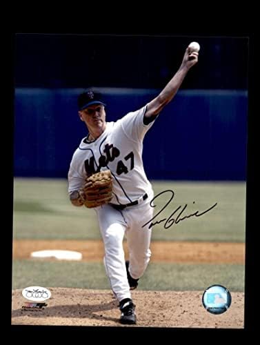Tom Glavine JSA Sertifika Etiketi SOP İmzalı 8x10 Mets Fotoğraf İmzası - İmzalı MLB Fotoğrafları