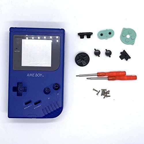 Tam Konut Shell Kapak Kılıf Paketi Düğmeleri ile İletken Pedleri Gameboy Classic GB DMG-01 Onarım Bölümü (Mavi)
