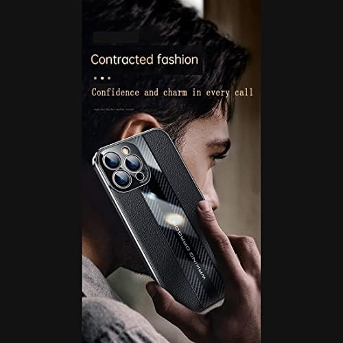 LONUO Telefon Kılıfı Kapak Deri + Karbon Fiber Kılıf VİVO İQOO 9 Pro ile Uyumlu tasarlanmış Kamera Korumalı, Tam Vücut Darbeye