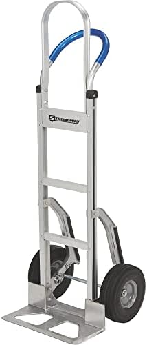 Strongway Sürekli Kolu Alüminyum El Kamyon/Merdiven Dolly 660-Lb Taşıma - Patinaj. Kapasite, 18 inç. Geniş Parmak Plakası,