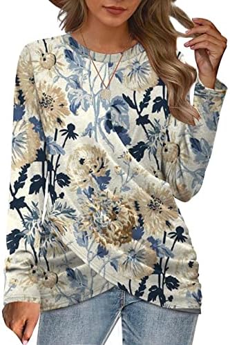 GIANTHONG kadın T Shirt, Komik Grafik Baskı Ekip Boyun Çalışma Ofisi Bluz Uzun Kollu Üstleri Moda 2023 Moda Kıyafetler