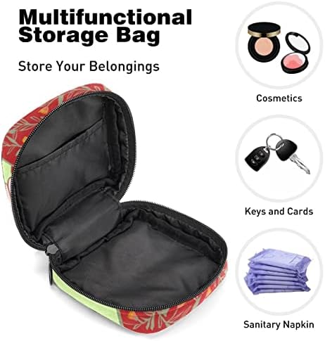ORYUEKAN temizlik peçeteleri saklama çantası, Taşınabilir Kullanımlık Regl Pad fermuarlı çantalar, Kadınlar Kızlar için Tampon