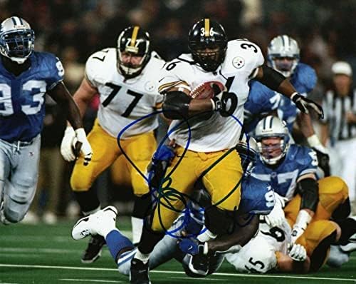 Jerome Bettis İmzalı 8x10 Fotoğraf-Otobüs, Pittsburgh Steelers Efsanesi-İmzalı NFL Fotoğrafları