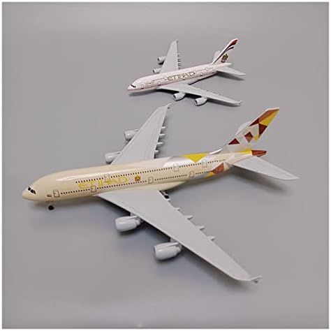 Uçak Modelleri Hava Etihad 380 A380 Havacılık Die-cast Uçak Modeli İniş takımları ile Plastik Model Uçak Montaj Kiti Düz