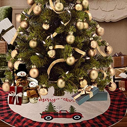 FunPa Noel Ağacı Etek Keten Araba Tatil Ağacı Etek Noel Ağacı Mat Noel Ağaç dekor