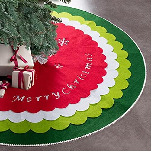 UXZDX CUJUX Karpuz Şekli Noel Ağacı Etek Daire Mektup Desen Dekorasyon Önlük Wrap Noel Dekor (Renk: Bir, Boyutu: 90 cm)