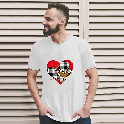 Sevgililer Eşleştirme Gömlek Kadın Erkek Dudaklar Aşk Kalp Baskı Kısa Kollu O Boyun Tee Gömlek Karı Koca Gevşek Fit Artı
