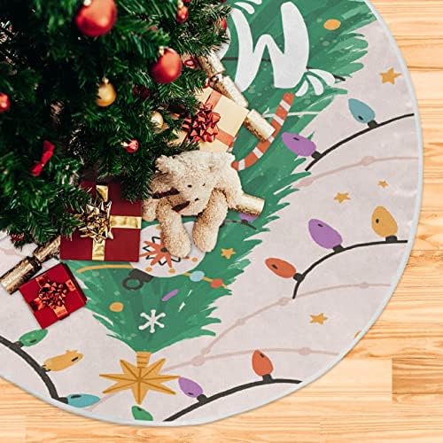 Oarencol Noel Ağacı Yıldız Noel Noel Ağacı Etek 36 inç Noel Tatil Parti Ağacı Mat Süslemeleri